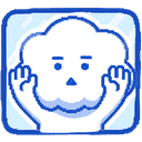 Cloudy sticker