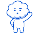 Cloudy sticker