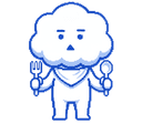 Cloudy sticker